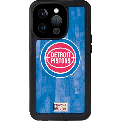 NBA Detroit Pistons Hardwood Classics iPhone 15 Pro Waterproof Case